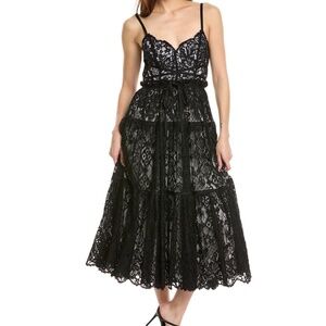 New with tags, black and ivory lace Cinq a Sept dress